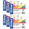 Oxford 4 x 6 Index Cards, Lined, Assorted Neon Colors, 100/Pack, 6 Packs/Bundle (ESS99755-6)