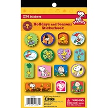 Eureka Peanuts Seasons and Holidays Sticker Book, Pack of 6 (EU-609692-6)