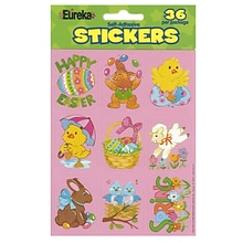Eureka Easter Giant Stickers, 36 Stickers Per Pack, 12 Packs (EU-670410-12)