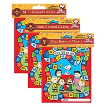 Eureka Peanuts Game Mini Reward Charts with Stickers, 36 Charts Per Pack, 3 Packs (EU-837017-3)