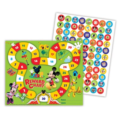 Eureka Mickey Mouse Clubhouse Mickey Park Mini Reward Charts with Stickers, 36 Charts Per Pack, 3 Packs (EU-837036-3)