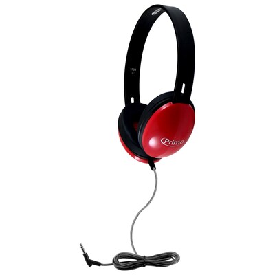 HamiltonBuhl Primo Stereo Headphones, Red, 2/Pack (HECPRM100R-2)