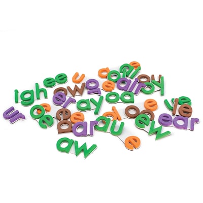 Junior Learning Rainbow Magnetic Vowels, Print, Assorted Colors, 28 Pieces (JRL602)