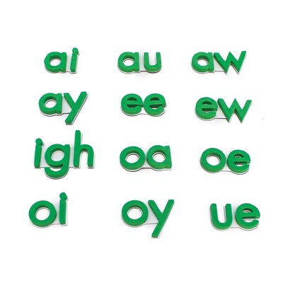 Junior Learning Rainbow Magnetic Vowels, Print, Assorted Colors, 28 Pieces (JRL602)