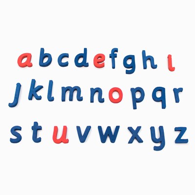 Junior Learning Rainbow Magnetic Alphabet and Digraphs, Cursive, Assorted Colors, 56 Pieces (JRL603)