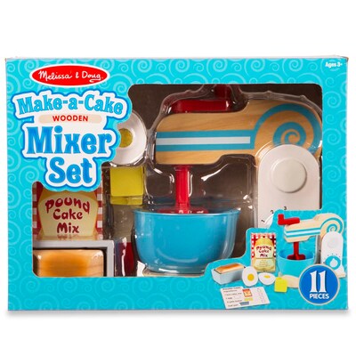 Melissa & Doug Wooden Make-a-Cake Mixer Set (LCI9840)
