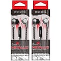 Maxell Bass13 Metallic Earbuds with Mic & Volume Control, Pack of 2 (MAX199600-2)