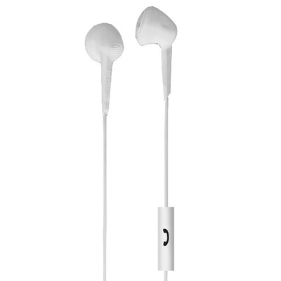 Maxell Jelleez™ Soft Earbuds with Mic, White (MAX199728)