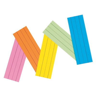 Pacon Super Bright Flash Cards, Assorted Colors, 3" x 9", 100 Cards/Pack, 3 Packs (PAC1731-3)