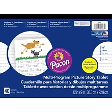 Pacon Multi-Program Handwriting Tablet, 40 Sheets, 6/Pack (PAC2483-6)
