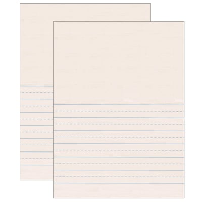 Pacon PACZP2413 Zaner-Bloser Sulphite Handwriting Paper, Dotted Midline,  Grade 2, 1/2 x 1/4 x 1/4 Ruled Short, 8 x 10-1/2, 500 Sheets
