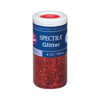 Spectra Glitter, Red, 4 oz./Jar, 6 Jars (PAC91640-6)