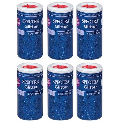 Spectra Glitter, Blue, 4 oz./Jar, 6 Jars (PAC91650-6)