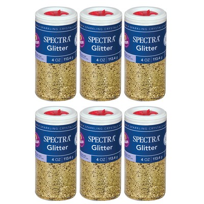 Spectra Glitter, Gold, 4 oz./Jar, 6 Jars (PAC91680-6)