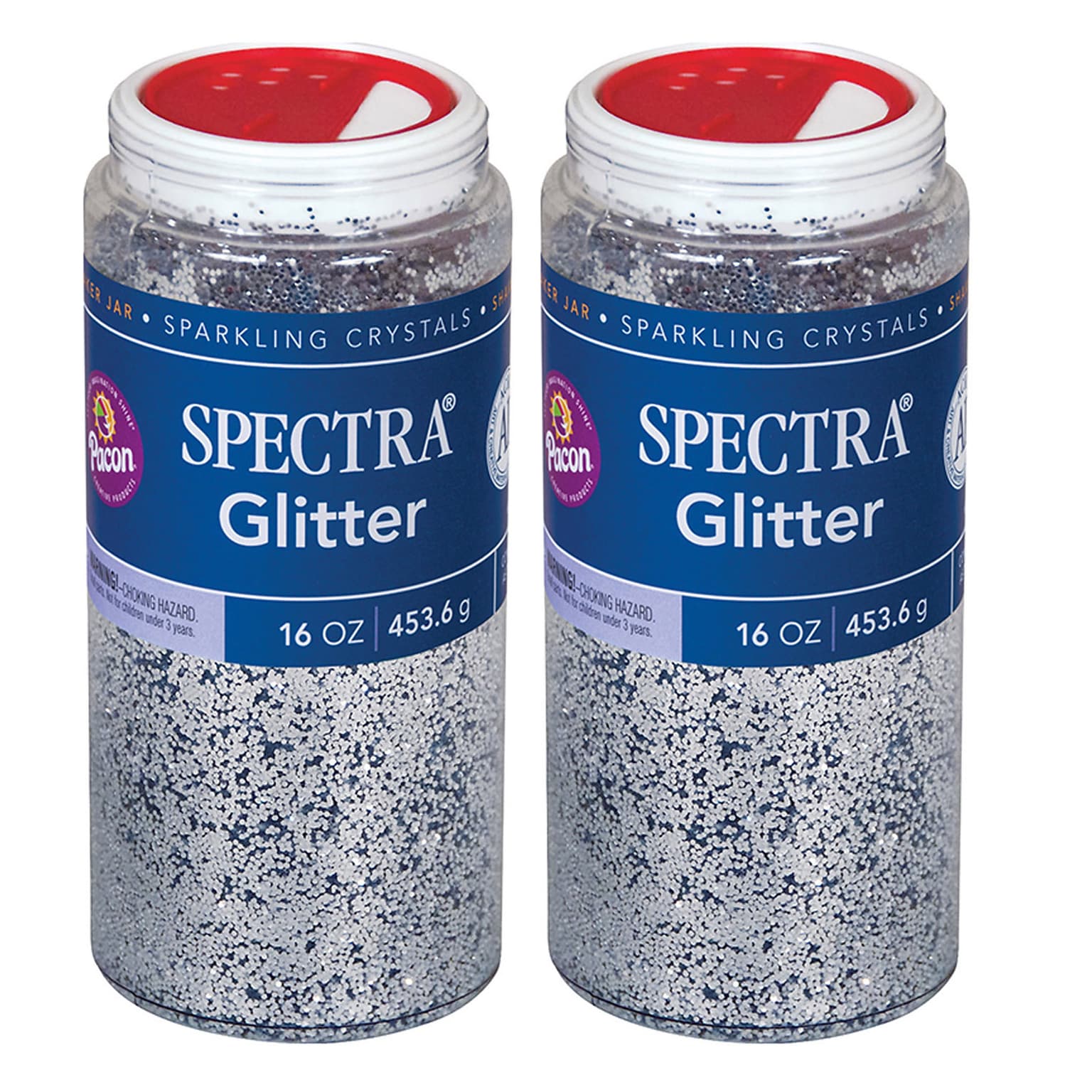 Spectra Glitter, Silver, 1 lb./Jar, 2 Jars (PAC91710-2)