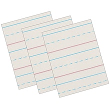 Zaner-Bloser 8 x 10.5 Newsprint Handwriting Paper, 1/2 x 1/4 x 1/4 Ruled, 500 Sheets/Pack, 3 Pa