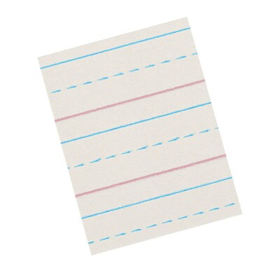 Zaner-Bloser 8" x 10.5" Newsprint Handwriting Paper, 1/2" x 1/4" x 1/4" Ruled, 500 Sheets/Pack, 3 Packs (PACZP2613-3)