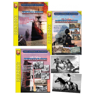 Daily Literacy Activities: American History, Complete Set of 3 Titles by Remedia Publications, Paper
