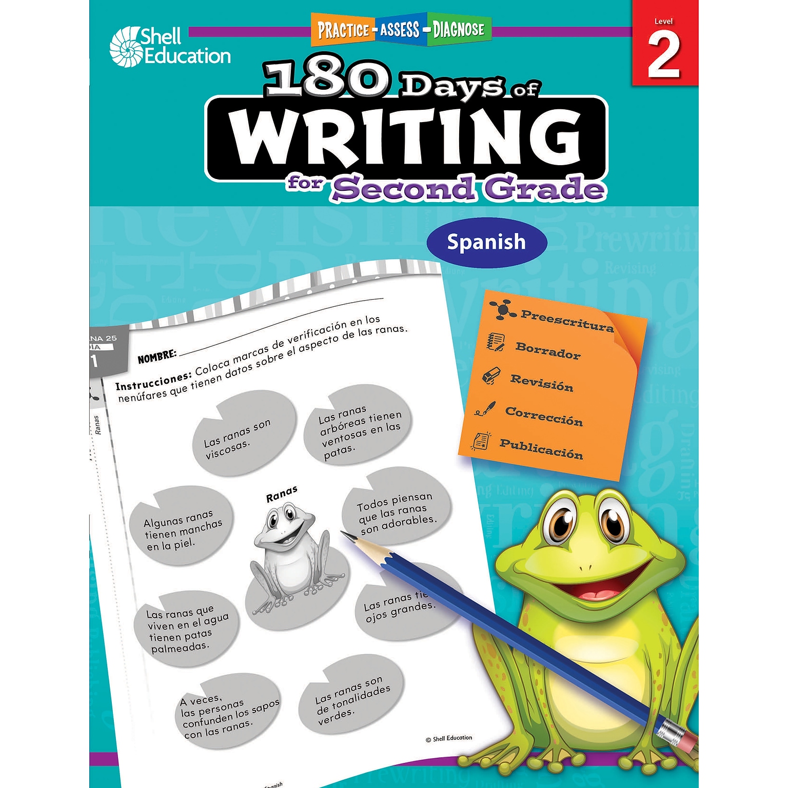 180 Days of Writing for Second Grade (Spanish) By Shell Education, Paperback (9781087643045)