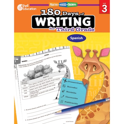 180 Days of Writing for Third Grade (Spanish) By Shell Education, Paperback (9781087648736)