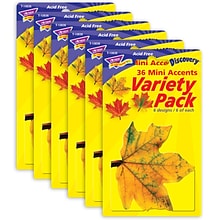 Trend Enterprises Maple Leaves Mini Accents Variety Pack, 36/Pack, 6 Packs (T-10836-6)