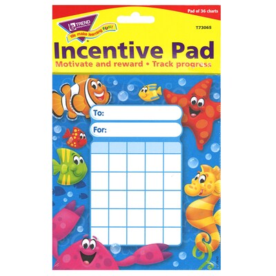 TREND Incentive Pad, 5.25 x 6, Sea Buddies, 36 Sheets Per Pad, Pack of 6 (T-73065-6)
