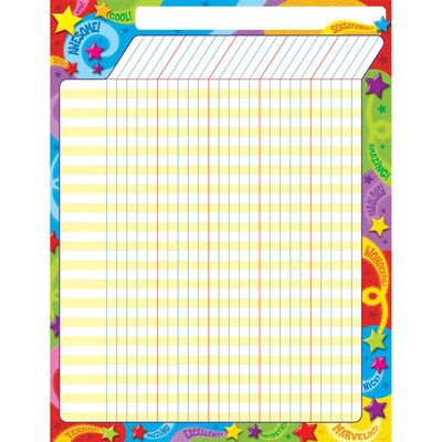 TREND Praise Words n Stars Incentive Chart, 17 x 22, Pack of 6 (T-73350-6)