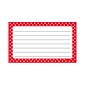 TREND 3" x 5" Index Cards, Ruled, Red Polka Dots, 75/Pack, 6 Packs/Bundle (T-75302-6)