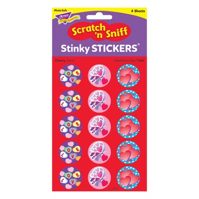 TREND Valentine's Day/Cherry Stinky Stickers, 60 Per Pack, 6 Packs (T-928-6)