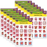 Teacher Created Resources Valentines Day Stickers, 120/Pack, 12 Packs (TCR1258-12)