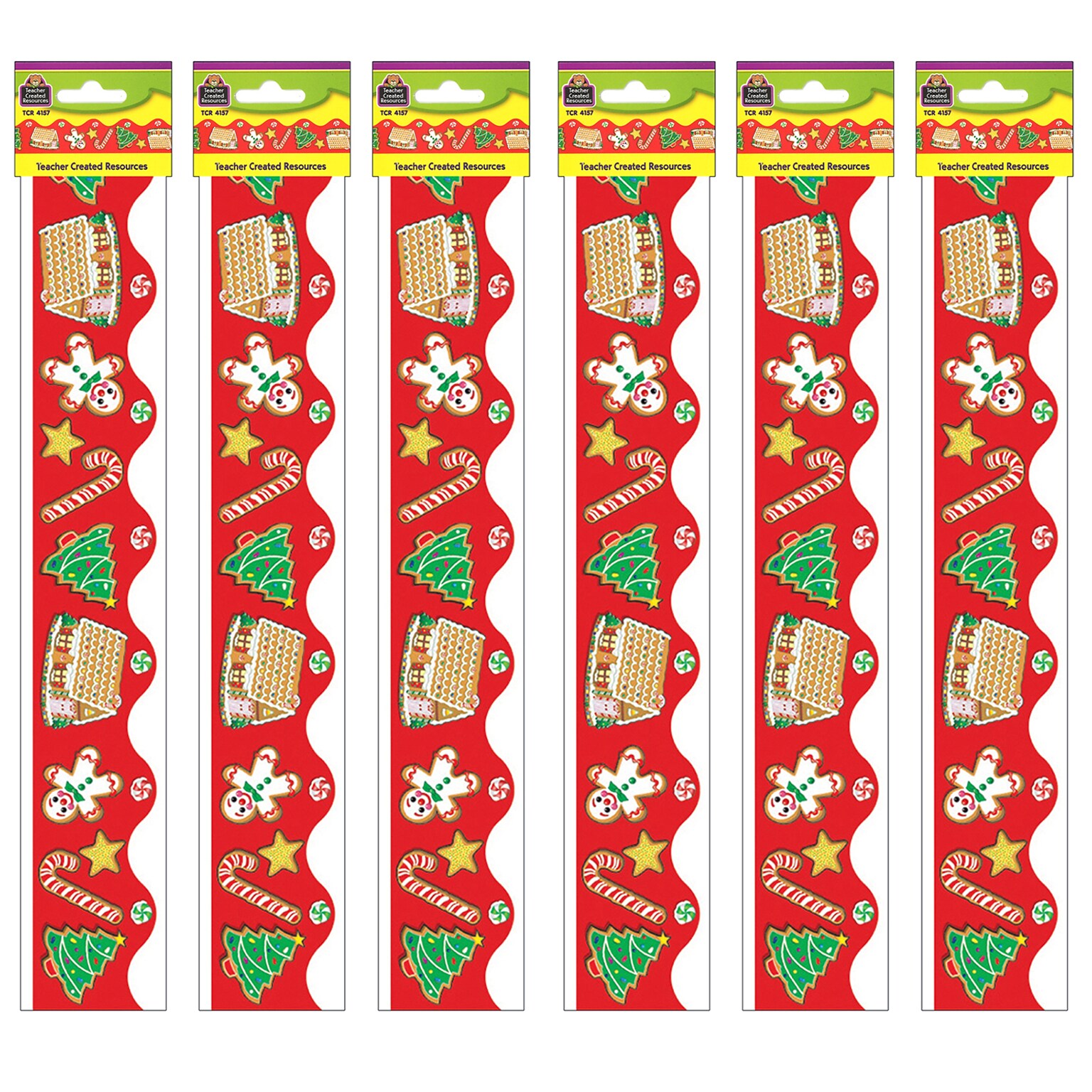 Teacher Created Resources Christmas Border Trim, 35 Feet Per Pack, 6 Packs (TCR4157-6)