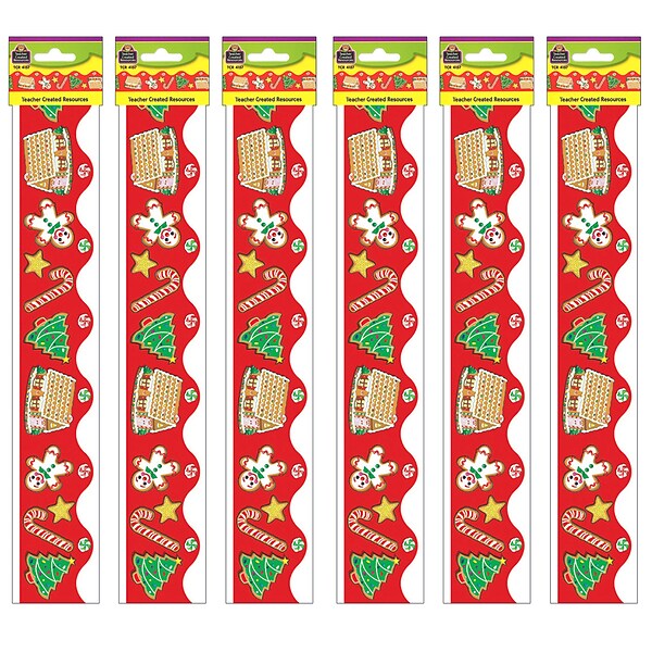 Teacher Created Resources® Scalloped Border, 2-3/16 x 210, Christmas (TCR4157-6)