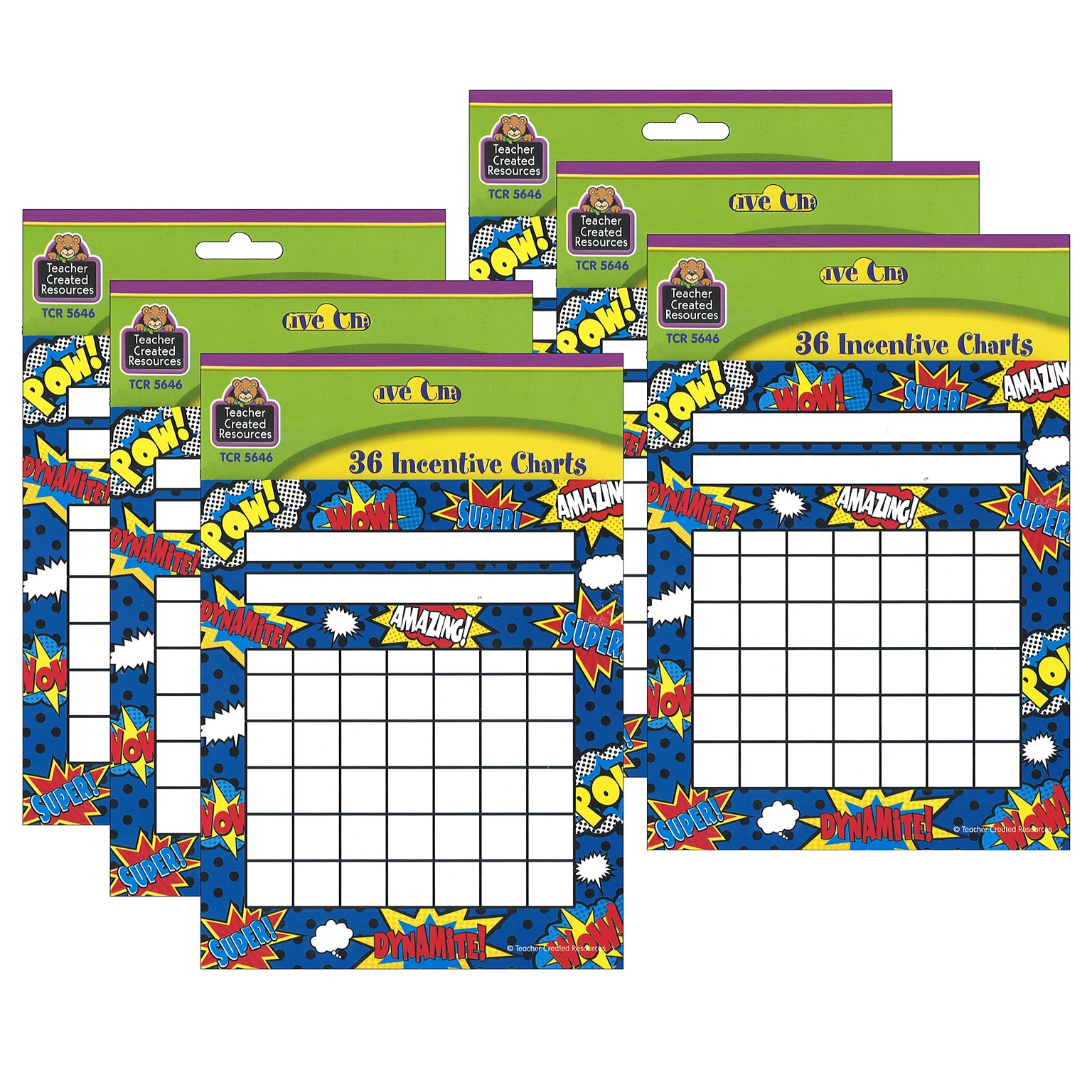 Teacher Created Resources Superhero Incentive Chart, 36/Pack, 6 Packs (TCR5646-6)