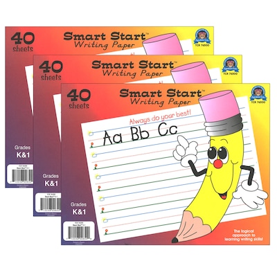 Teacher Created Resources Smart Start K-1 Writing Paper, 40 Sheet/Pack, Pack of 3 (TCR76500-3)