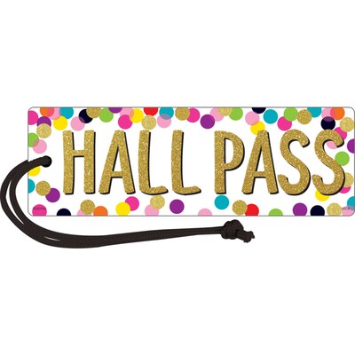 Teacher Created Resources Confetti Magnetic Hall Pass, Pack of 6 (TCR77394-6)