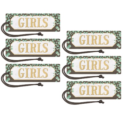 Teacher Created Resources Eucalyptus Magnetic Girls Pass, Pack of 6 (TCR77474-6)