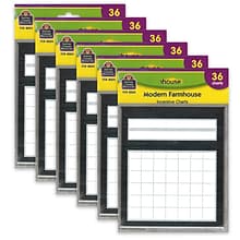 Teacher Created Resources Incentive Chart, 5.25 x 6, Modern Farmhouse, 36 Per pack, Pack of 6 (TCR