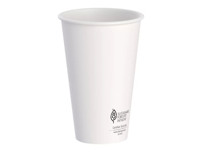 Dart ThermoGuard Paper Hot Cup, 16 Oz., White, 600/Carton (DWTG16W-600)