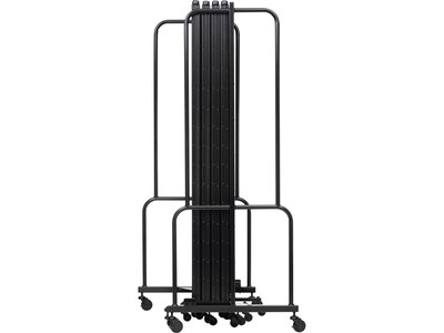 National Public Seating Robo Freestanding 9-Panel Room Divider, 72"H x 210"W, Black PET (RDB6-9PT10)