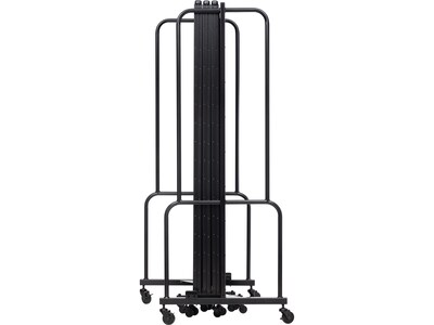 National Public Seating Robo Freestanding 7-Panel Room Divider, 72"H x 164"W, Black PET (RDB6-7PT10)