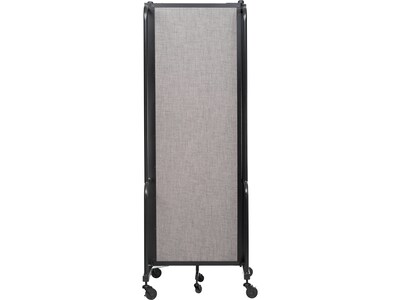 National Public Seating Robo Freestanding 3-Panel Room Divider, 72"H x 72"W, Gray PET (RDB6-3PT02)