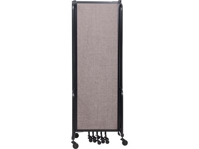 National Public Seating Robo Freestanding 7-Panel Room Divider, 72"H x 164"W, Gray PET (RDB6-7PT02)