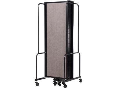 National Public Seating Robo Freestanding 7-Panel Room Divider, 72"H x 164"W, Gray PET (RDB6-7PT02)