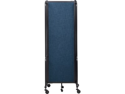 National Public Seating Robo Freestanding 3-Panel Room Divider, 72"H x 72"W, Blue PET (RDB6-3PT04)