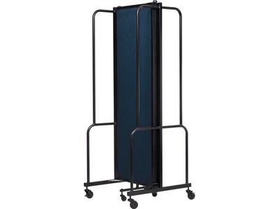 National Public Seating Robo Freestanding 3-Panel Room Divider, 72"H x 72"W, Blue PET (RDB6-3PT04)