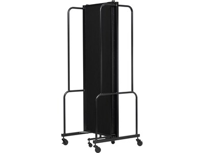 National Public Seating Robo Freestanding 3-Panel Room Divider, 72"H x 72"W, Black PET (RDB6-3PT10)