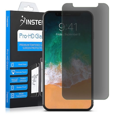 Insten Premium Privacy Edge to Edge 9H Hardness Tempered Glass Screen Protector Guard Film for Apple iPhone X