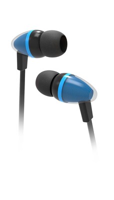 Wired Stereo 3.5mm Earbuds with Integrated Mic and Remote for iPhone iPod Samsung Galaxy HTC - Blue