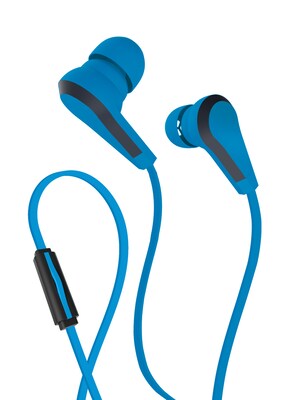 Wired Headset in-Ear Headphones with Integrated Microphone | Corded Stereo Earbuds with 3.5mm Jack - Blue