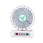 Insten Portable Rechargeable Mini Deask Fan USB Air Cooler with Phone Charging Function - White